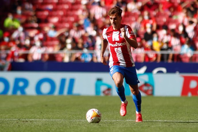 Antoine Griezmann of Atletico de Madrid in action during the spanish league, La Liga Santander, football match played between Atletico de Madrid and Athletic Club at Wanda Metropolitano stadium on September 18, 2021, in Madrid, Spain.