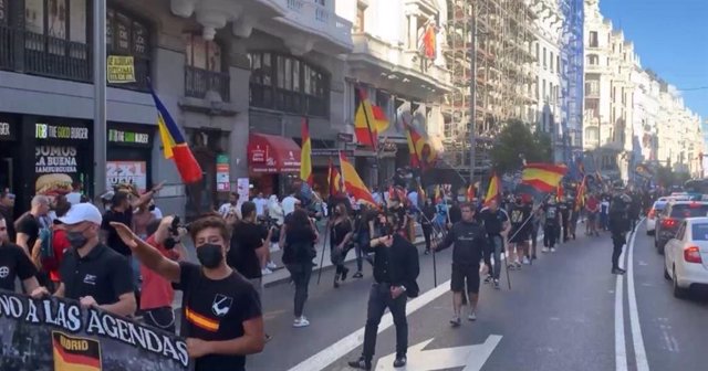 Manifestación de neonazis en Chueca