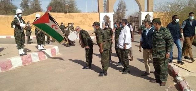 El líder del Frente Polisario, Brahim Ghali, en Tinduf