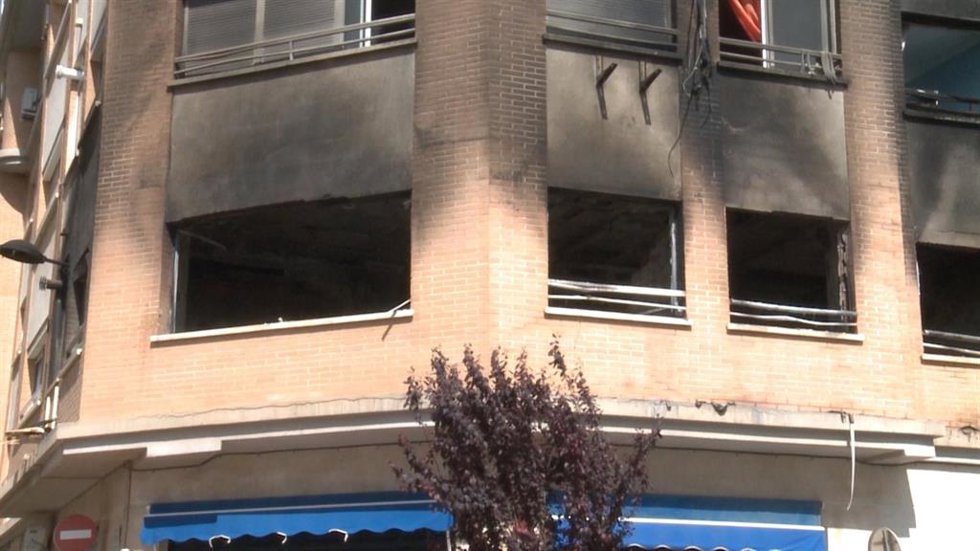 Archivo - Imagen de archivo de un piso incendiado