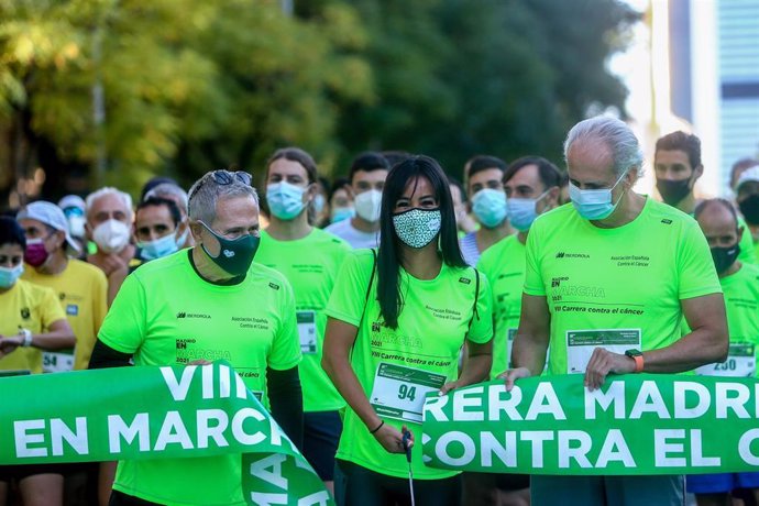 La vicealcaldesa de Madrid, Begoña Villacís, en la Carrera Madrid en Marcha Contra el Cáncer, de la Asociación Española Contra el Cáncer