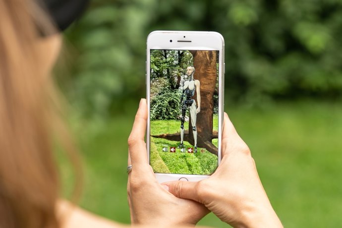 Gerardo Nolasco-R?zs?s, Posteden or how to explain from hominization to posthumanism to a virtual hare, 2021? ZKM | Center for Art and Media Karlsruhe, Photo: Elias Siebert