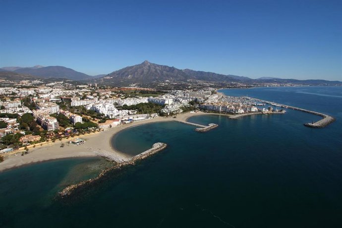 Vista de playas de Marbella