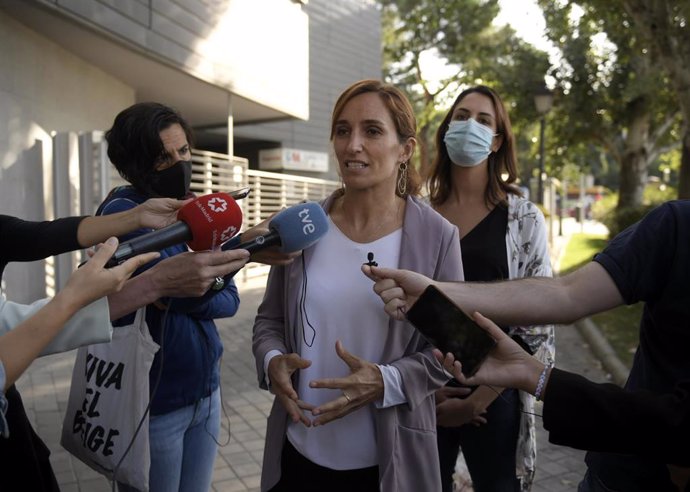 La portavoz de Más Madrid en la Asamblea madrileña, Mónica García, ofrece declaraciones sobre la situación de la sanidad pública en la Comunidad de Madrid 