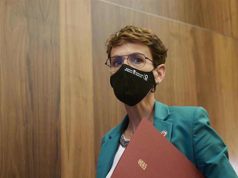 Archivo - La presidenta de Navarra, María Chivite
