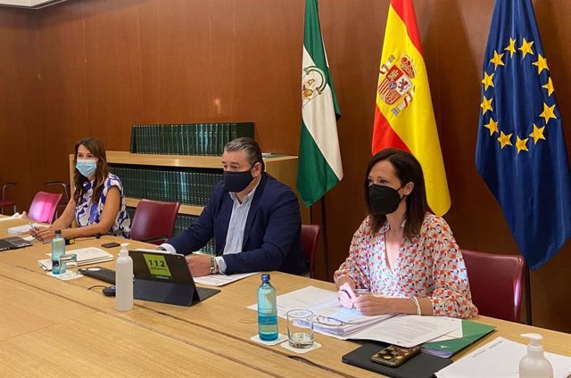 Ahumada, Sanz y Lozano, en la reunión del foro.