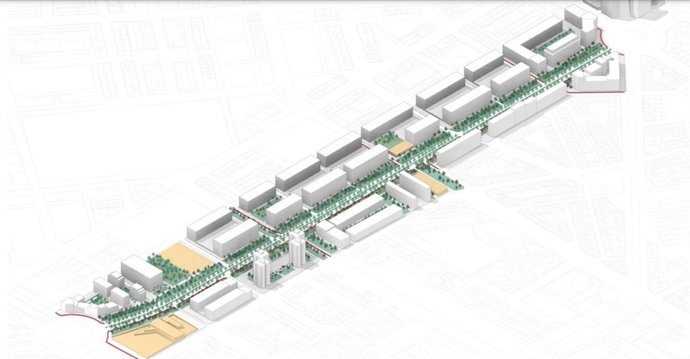Proyecto de renaturalización y transformación de la avenida Ausis March de Valncia