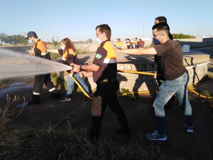 Participantes en el curso de Protección Civil.