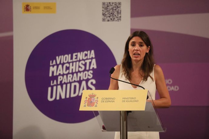 Archivo - La ministra de Igualdad, Irene Montero, en una imagen de archivo.