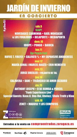 El Jardín de Invierno, escenario de las actuaciones de música programadas en la semana cultural del #Pilar21.