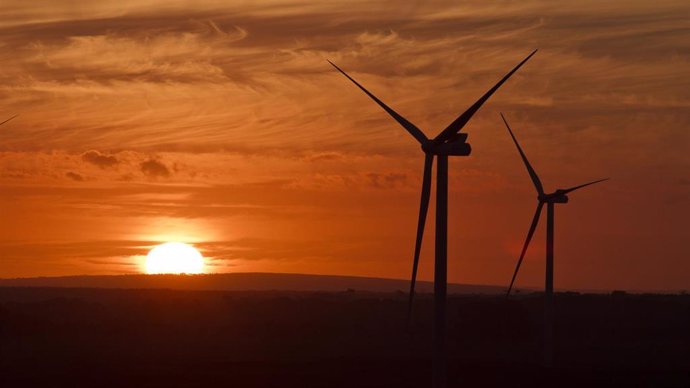 Archivo - Generadores eólicos de Vestas.