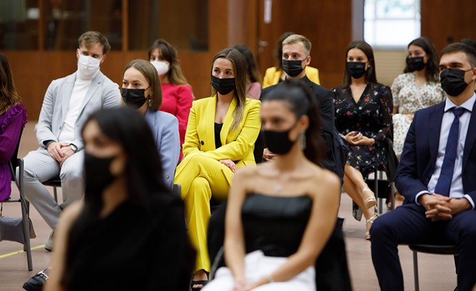 Participantes en la graduación.