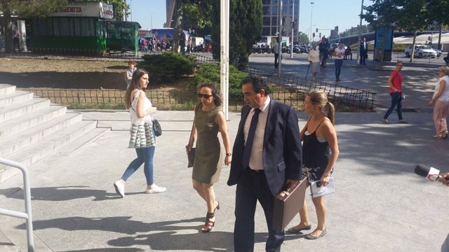 Noelia de Mingo llega a los juzgados de Plaza de Castilla