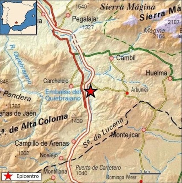 Localización del terremoto.