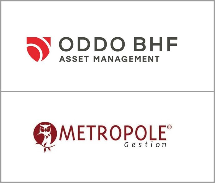 Archivo - Logos de las gestoras ODDO BHF Asset Management y Metropole Gestion, que han acordado su fusión.
