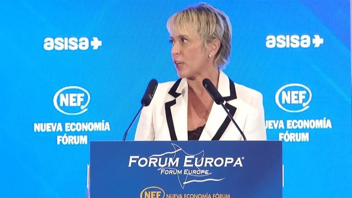 La secretaria de Estado de Digitalización y Transformación Digital, Carme Artigas, este martes durante su intervención en el Nueva Economía Forum.