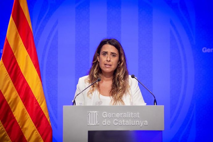 La portavoz del Govern, Patrícia Plaja, en rueda de prensa posterior al Consell Executiu.