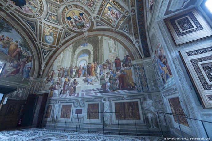 Durante el verano, las temperaturas en Roma puede llegar a alcanzar los 40 C, lo que hace que el aire acondicionado de Carrier sea bienvenido a las Estancias de Rafael.  Governatorato S.C.V. - Direzione dei Musei