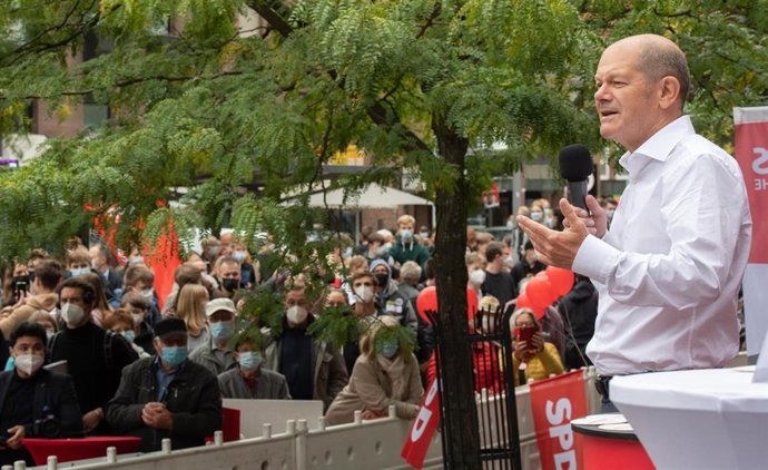El candidato de los socialdemócratas alemanes a canciller, Olaf Scholz. 