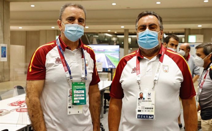José Manuel Franco y Miguel Carballeda, presidentes del Consejo Superior de Deportes (CSD) y del Comité Paralímpico Español (CPE).