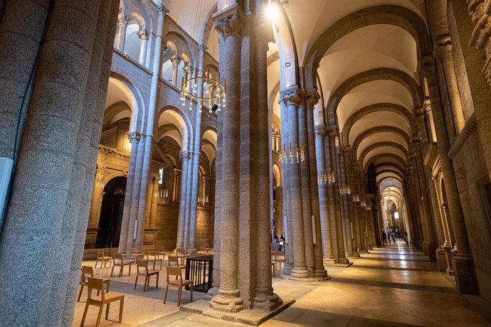 Archivo - Arquivo - Inauguración da nova iluminación interior da Catedral de Santiago de Compostela, a 9 de xullo de 2021, en Santiago de Compostela, Galicia, (España). Inaugurado por Iberdrola e o Cabildo, a catedral contará cunha nova iluminación en 