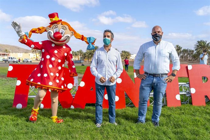 El presidente del Cabildo de Fuerteventura, Sergio Lloret, durante la presentación del Festival Tran Tran