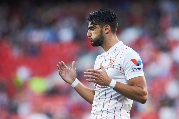 Rafa Mir of Sevilla laments during the UEFA Champions League, Group G, football match played between Sevilla FC and RB Salzburg at Ramon Sanchez-Pizjuan stadium on September 14, 2021, in Sevilla, Spain.