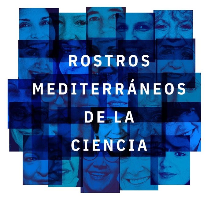Cartel de la exposición de la Fundación Séneca 'Rostros mediterráneos de la ciencia'.