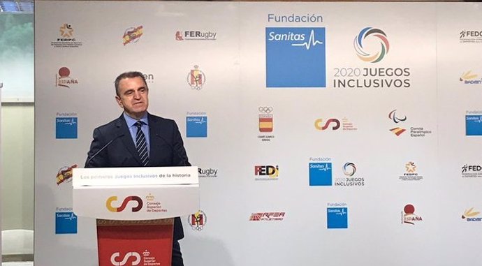 El presidente del Consejo Superior de Deportes (CSD), José Manuel Franco, en la presentación de la primera edición de los Juegos Inclusivos.