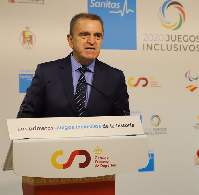 El presidente del Consejo Superior de Deportes (CSD), José Manuel Franco, en la presentación de la I edición de los Juegos Inclusivos.