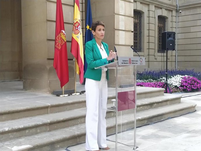 La presidenta María Chivite.