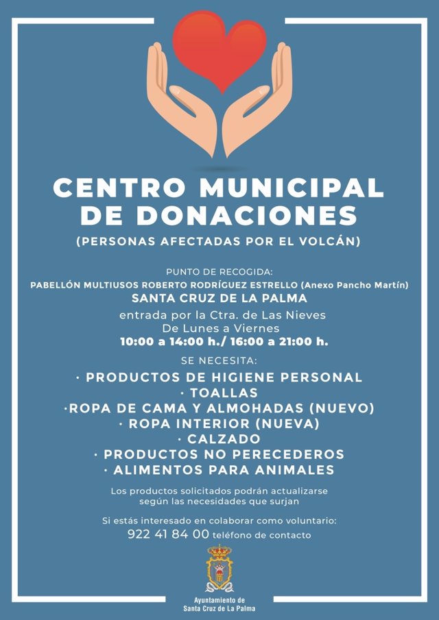 Cartel del Centro Municipal de Donaciones