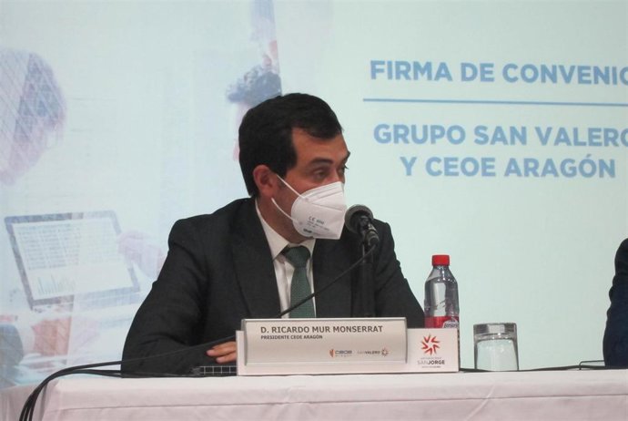 Archivo - El presidente de la Confederación de Empresarios de Aragón, Ricardo Mur.