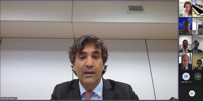 El secretario de Estado de Economía y Apoyo a la Empresa, Gonzalo García Andrés, participa en la reunión de la Comisión de Financiación de la Cámara de España.