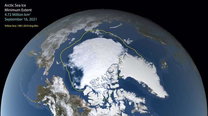 Mínimo de hielo en el Ártico para el verano de 2021