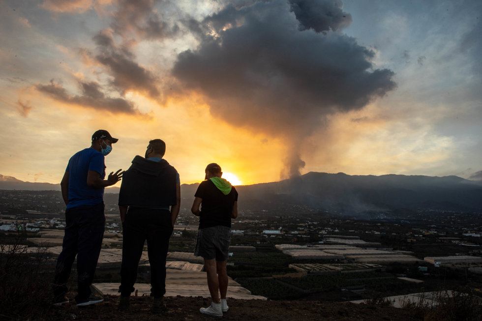 El volcán de Cumbre Vieja, a 23 de septiembre de 2021, en El Paso, La Palma, Islas Canarias (España).