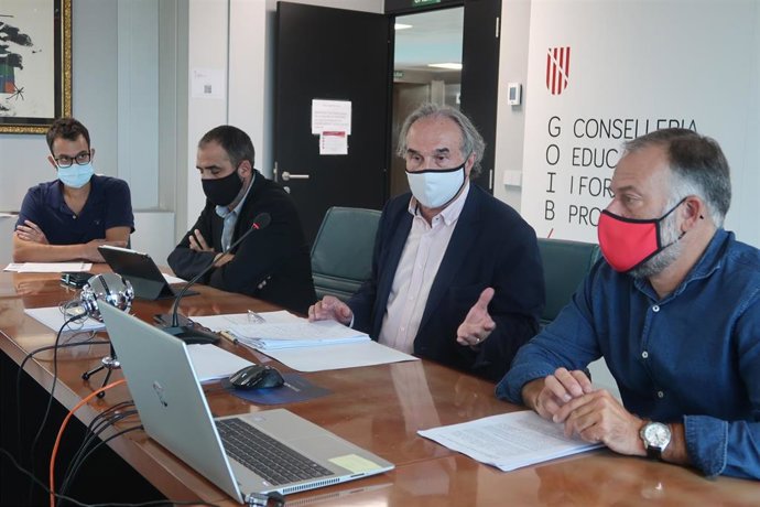 El conseller de Educación y FP, Martí March, durante la presentación del curso escolar 2021-2022 para FP.