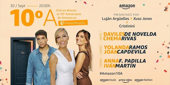 1. Luján Argüelles, Xuso Jones y Cristinini, maestros de ceremonias del décimo aniversario de Amazon.es