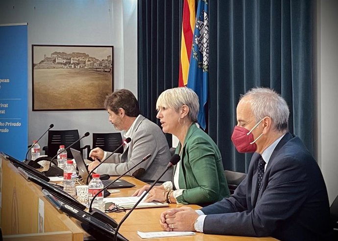 La consellera de Justicia, Lourdes Ciuró, inaugura las jornadas de derecho civil catalán en Tossa de Mar (Girona), el 23 de septiembre de 2021.