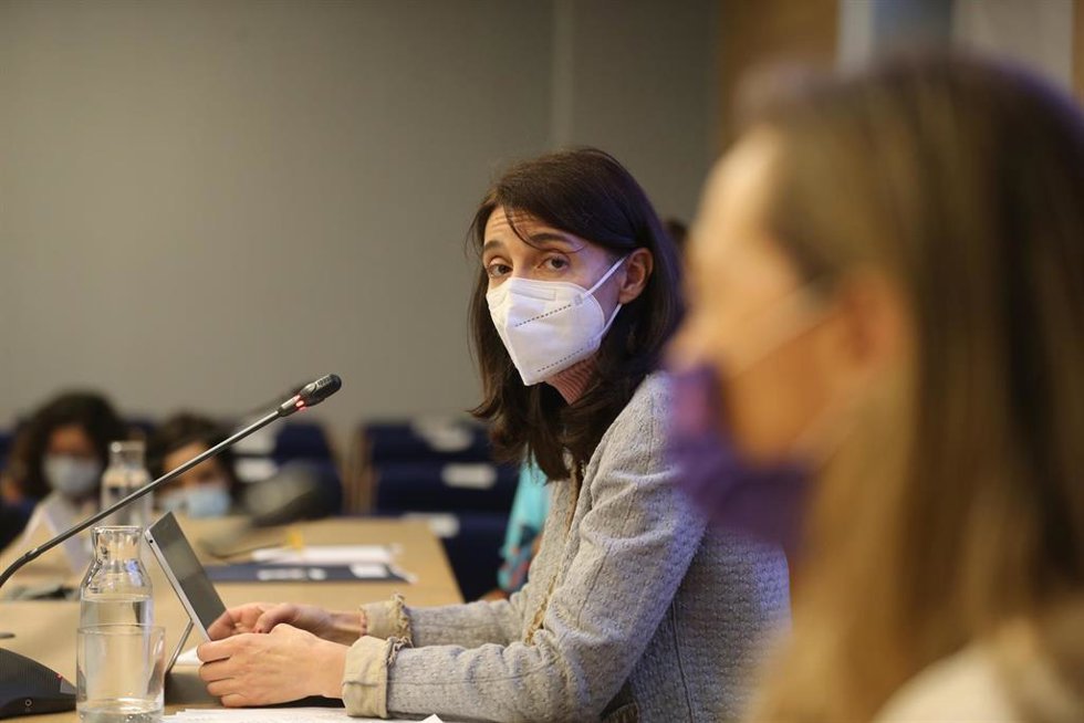 La ministra de Justicia, Pilar Llop, en la inauguración de los actos del Día Internacional contra la Explotación Sexual y la Trata de Personas