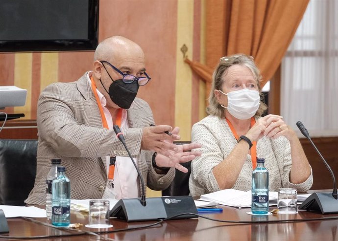 Maura Hillen y Gerardo Vazquez ante la Comisión