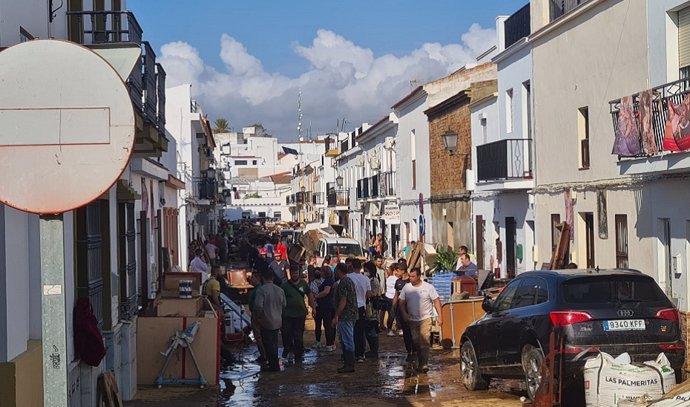 Efectos de la inundaciones en Lepe (Huelva)