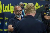 Cervera: "Es un punto contra el Barça, pero el partido se puso para ganarlo"