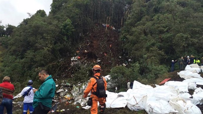 Archivo - Accidente del avión del Chapecoense en Colombia