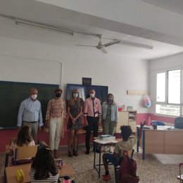 Jiménez en el CEIP de Taberno, en Almería