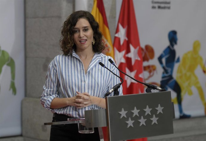 Isabel Díaz Ayuso en un acto en la Real Casa de Postas