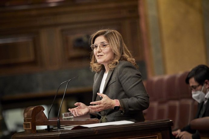 Archivo - La diputada socialista Pilar Cancela interviene durante una sesión plenaria en el Congreso de los Diputados, en Madrid, (España), a 23 de febrero de 2021. El Pleno debate hoy, unas horas después de que el Rey acuda a la Cámara a celebrar el 40