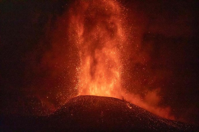 El volcán de Cumbre Vieja.