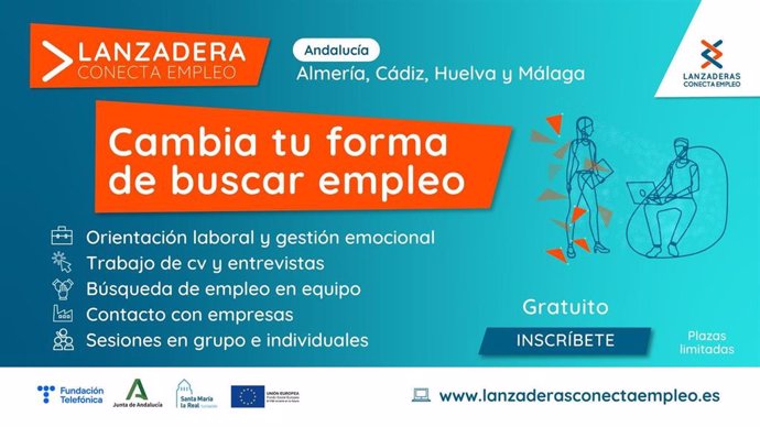Andalucía contará con cuatro nuevas Lanzaderas Conecta Empleo en octubre.