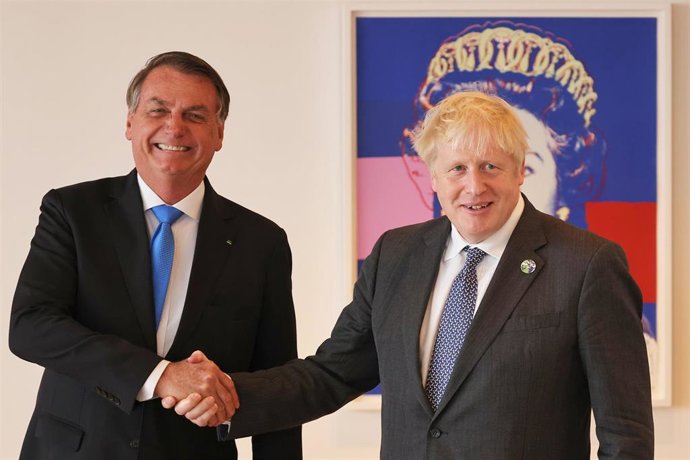 Jair Bolsonaro y Boris Johnson. 
